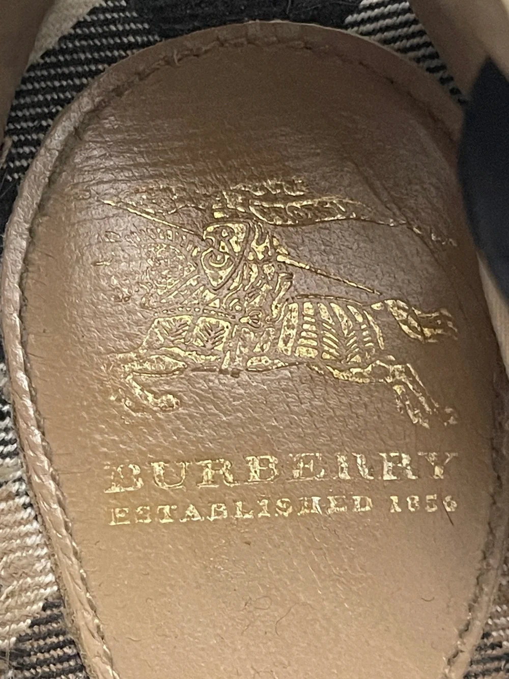 Burberry Check Espadrille Wedges EU 37 /UK 4 / US 7